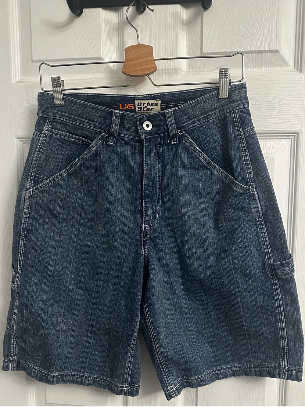 Men's Dark Blue Denim Shorts